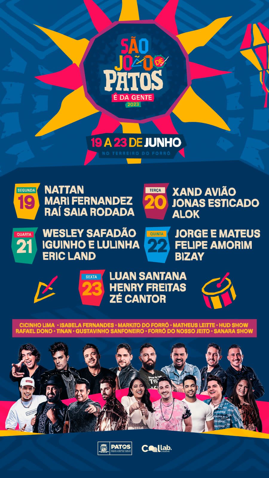 Coollabcreative inicia, nesta segunda-feira às 14h, vendas dos passaportes para o frontstage do São João de Patos 2023