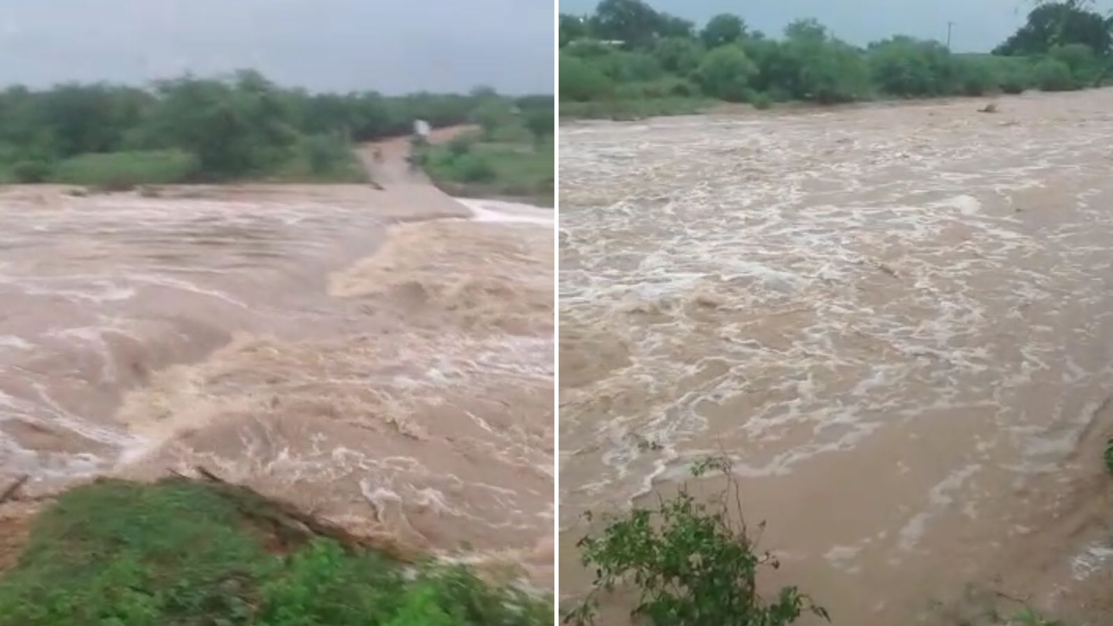 Rio Farinha segue em cheia e abastecendo a Barragem da Farinha, em Patos. Veja vídeo