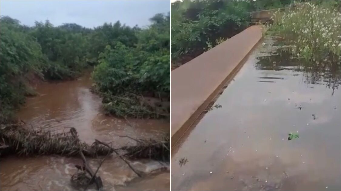 Após fortes chuvas na noite de ontem (27) em São José do Bonfim, Riacho dos Mares desce em cheia e Açude do Tubarão se aproxima da sangria. VÍDEO