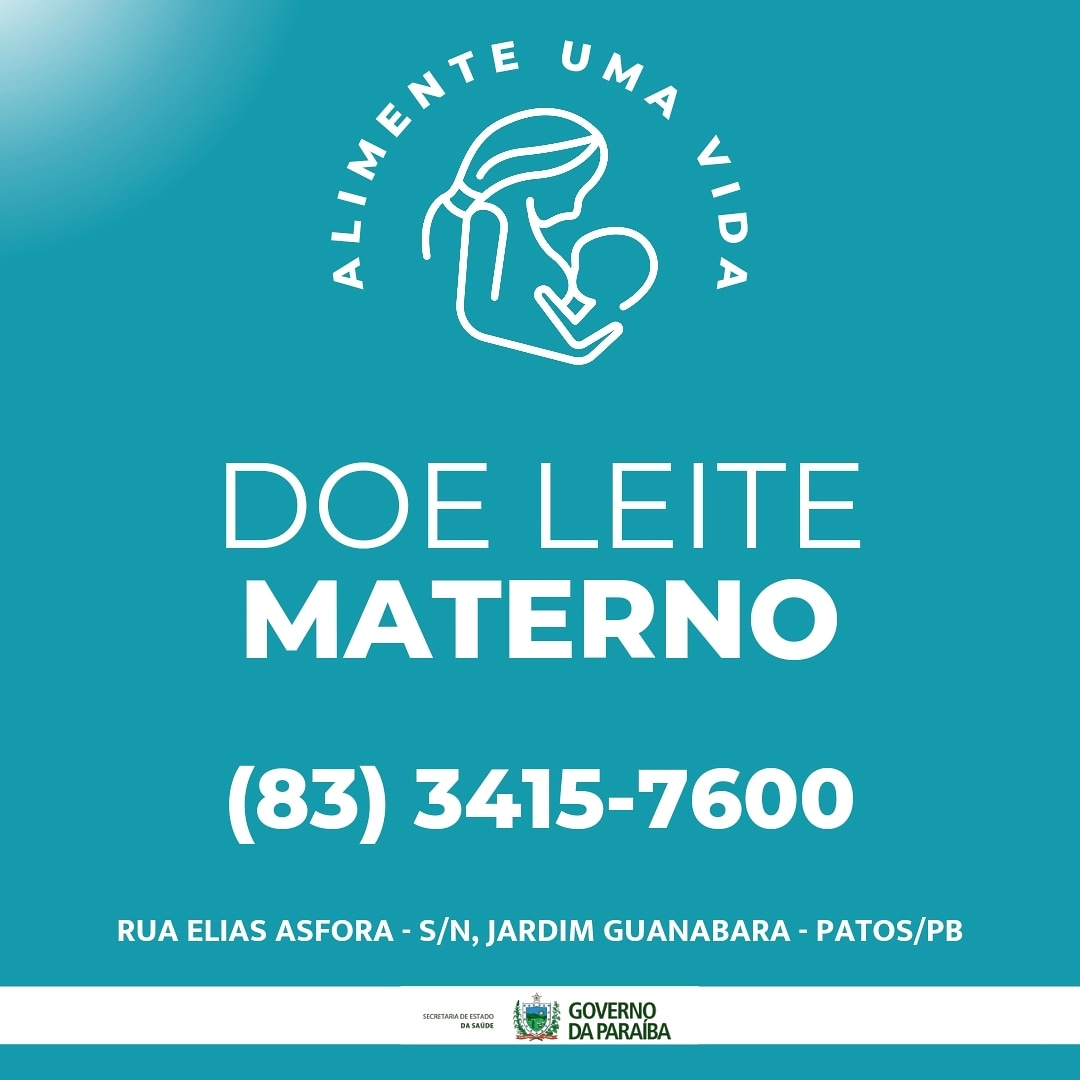 Banco de Leite Humano de Patos encontra-se com estoque baixo e direção faz apelo para mães doarem o leite excedente