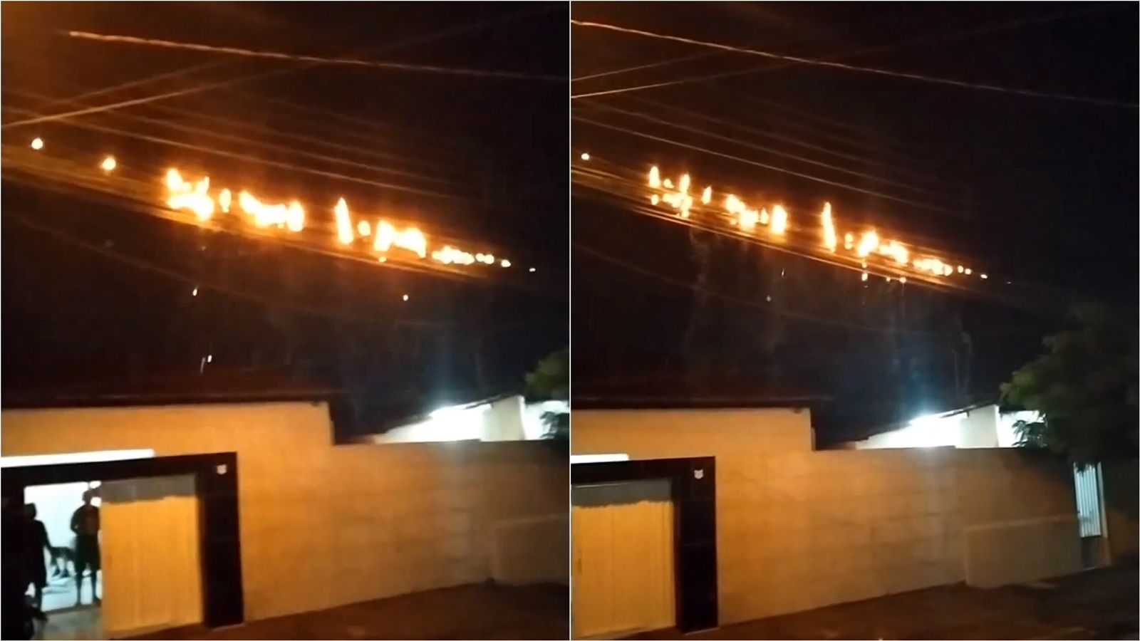 Incêndio é registrado em fios de internet e telefonia na Rua Pedro Peixoto, no Belo Horizonte, e moradores dizem que Corpo de Bombeiros demorou a chegar no local; subcomandante se pronuncia