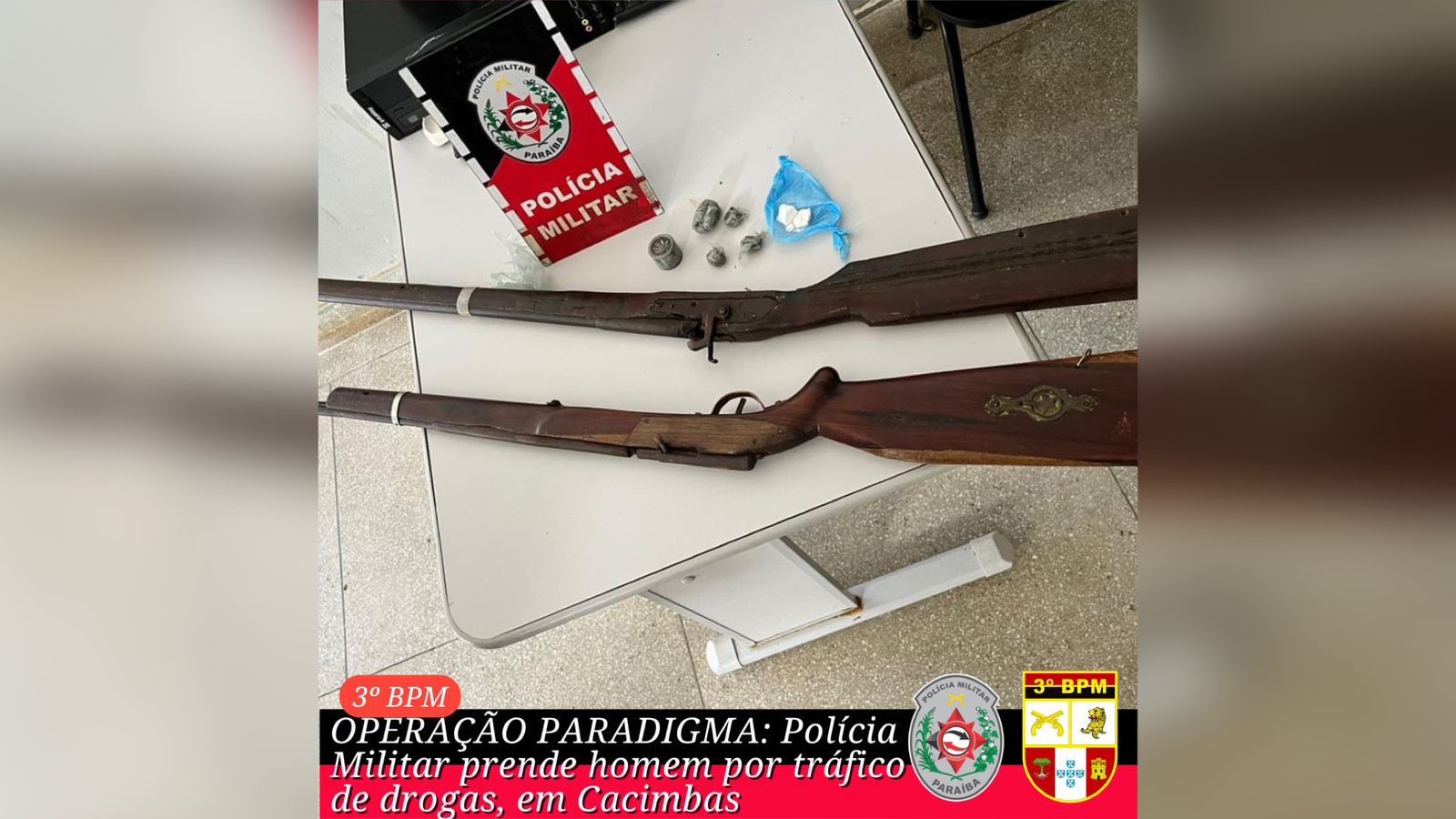 Operação Paradigma: Polícia Militar prende homem por tráfico de drogas, em Cacimbas