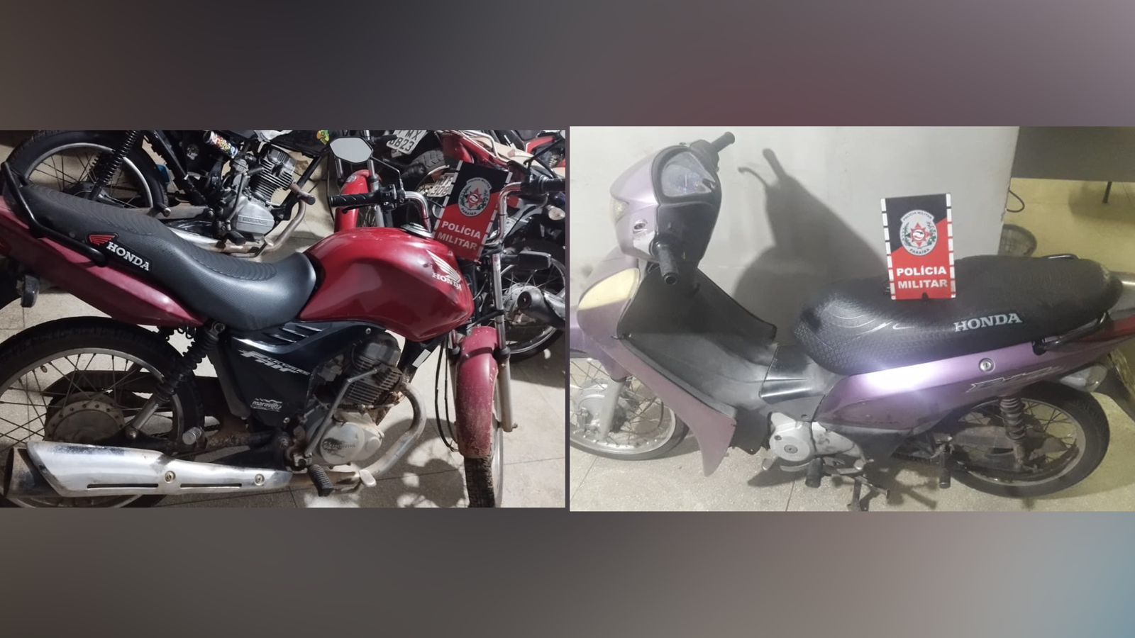 Polícia Militar recupera duas motocicletas com identificadores adulterados na área de Teixeira-PB