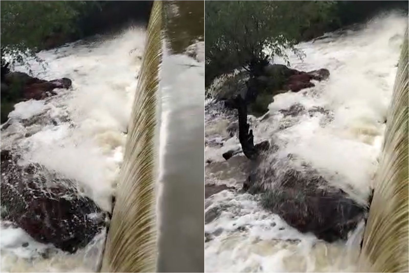 Açude do Tubarão, em São José do Bonfim, transborda forte mais uma vez nesta manhã de domingo (09). VÍDEO