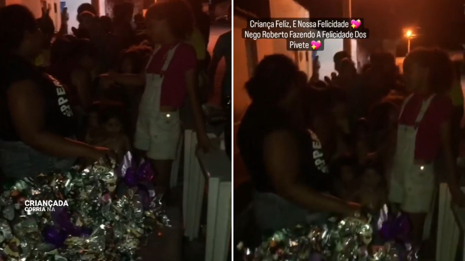 Morador do bairro Vila Teimosa, em Patos, distribui ovos de Páscoa, bolo e refrigerante para as crianças da comunidade