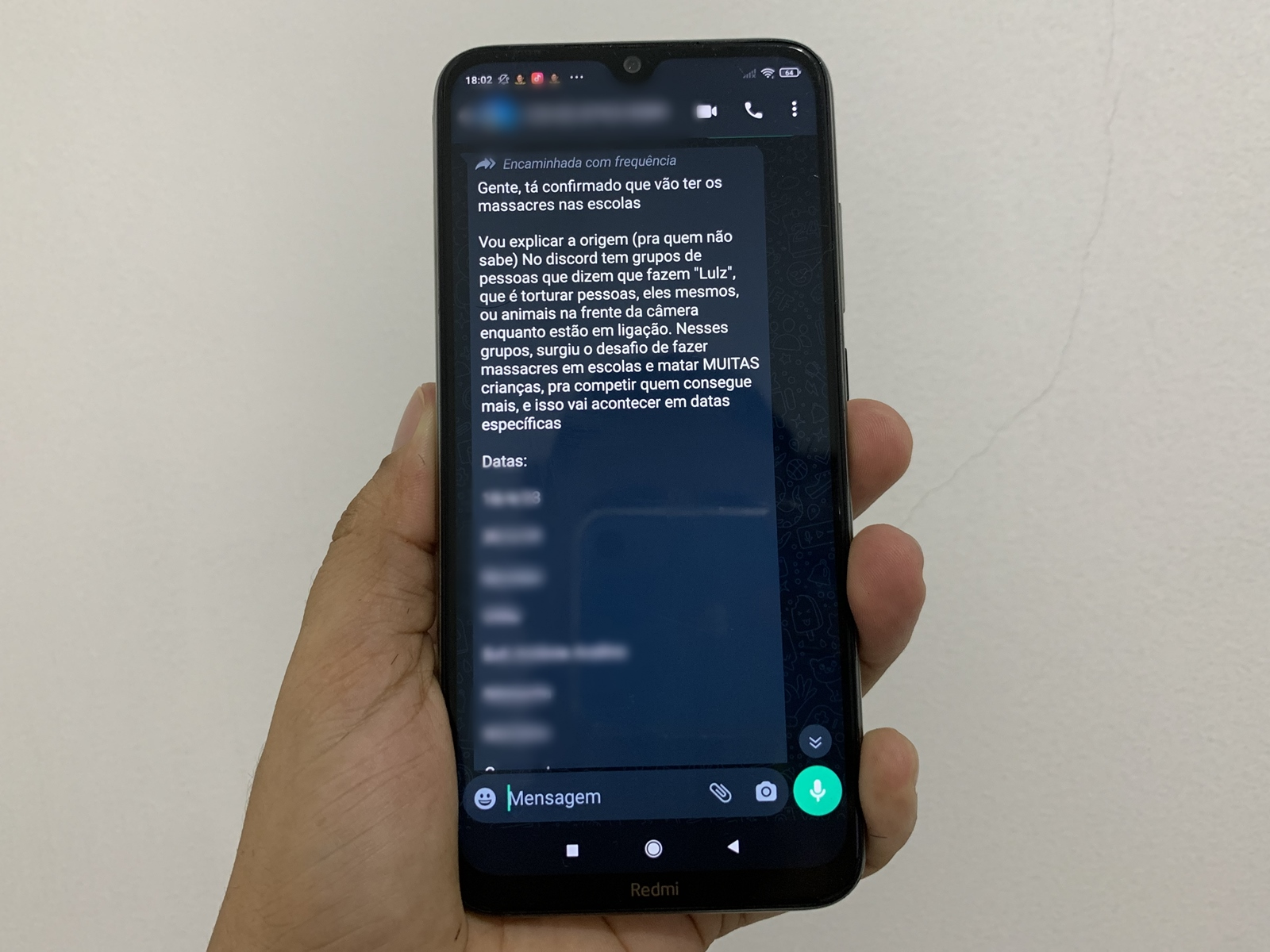 Perfis divulgam notícia falsa sobre ameaça de ataques a escolas de Piancó