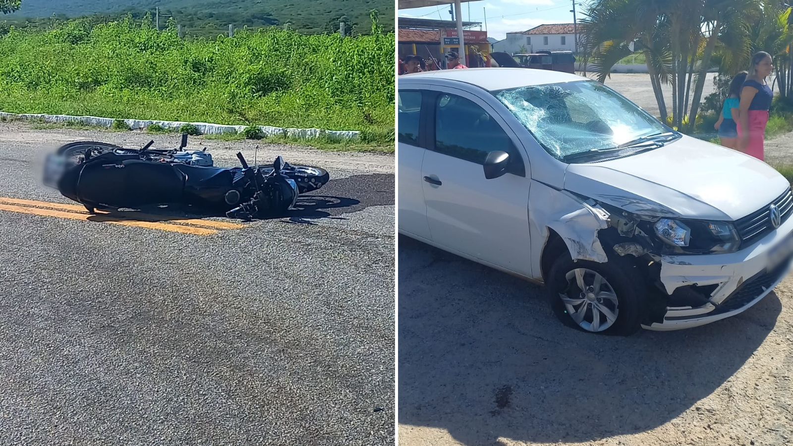 Motociclista fica gravemente ferido em acidente na BR-361, no município de Santa Terezinha