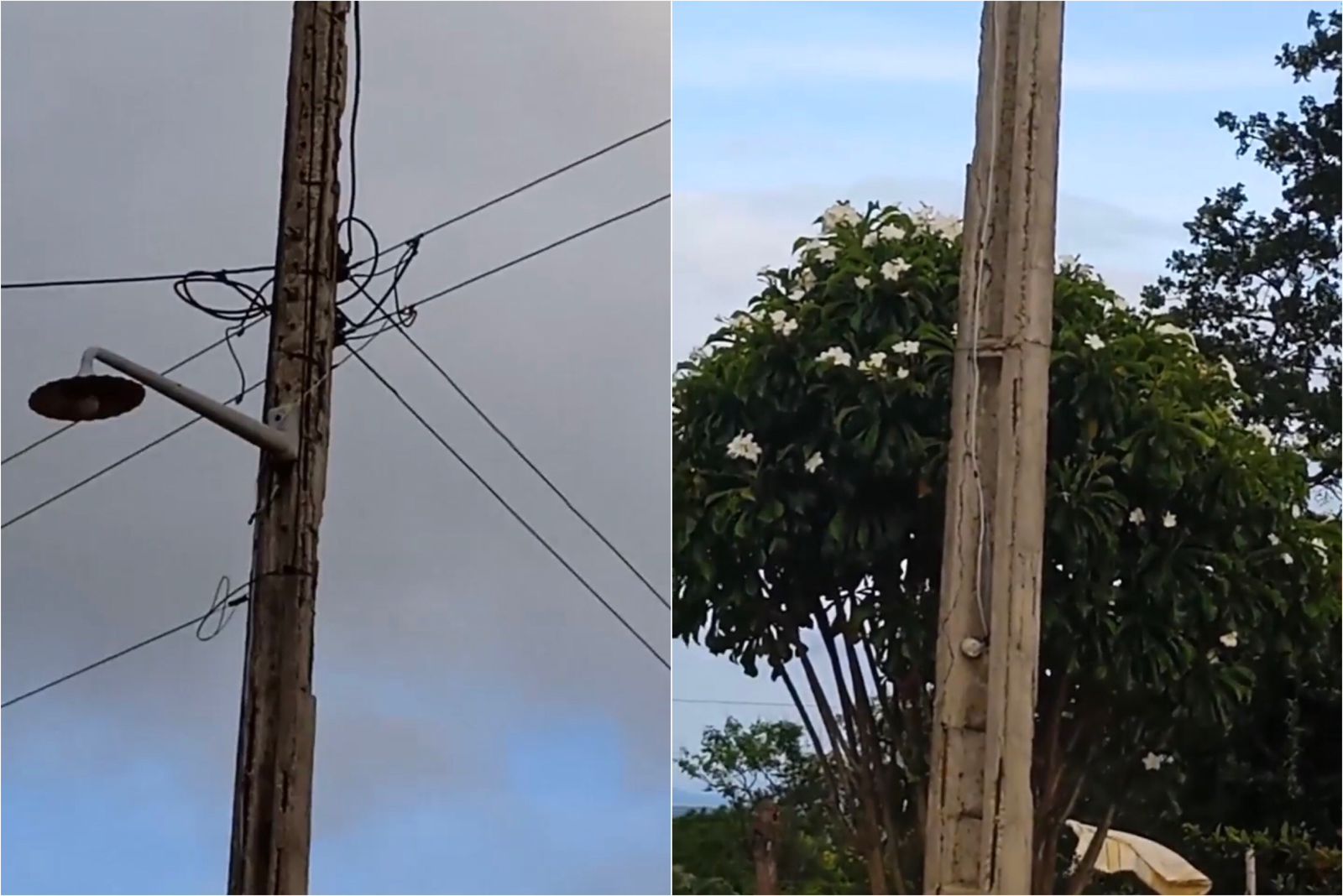 Moradora do Sítio São Gonçalo, em Cacimbas-PB, relata que não teve a energia de sua casa ligada devido a demora de cerca de 3 anos para troca de poste