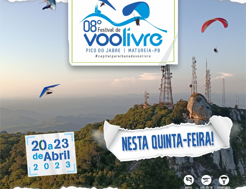 8º Festival de Voo Livre de Matureia começa nesta quinta-feira (20)