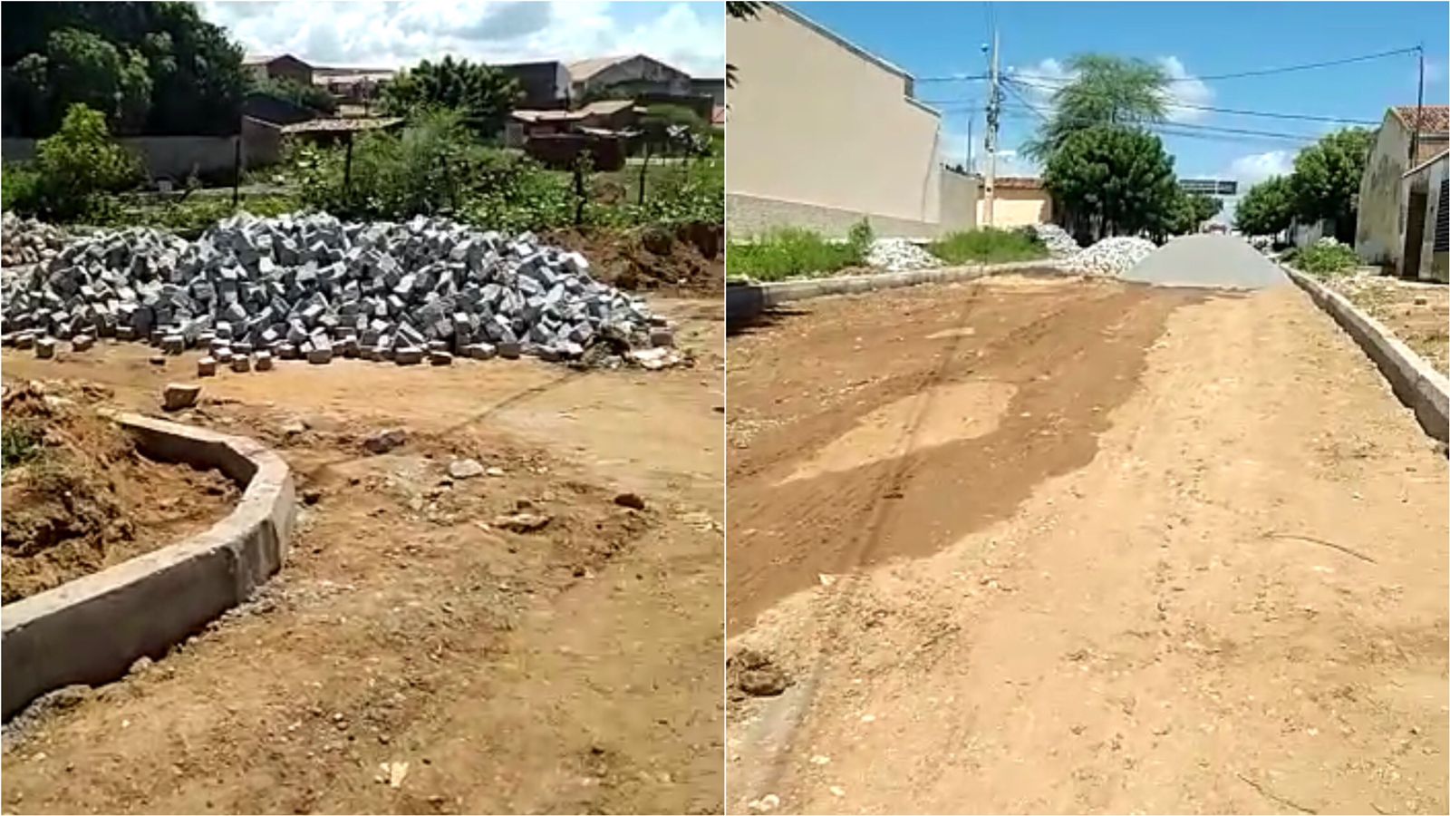 Morador da Rua Sólon de Medeiros, no bairro Monte Castelo, agradece prefeito Nabor pelas obras de pavimentação na localidade: 