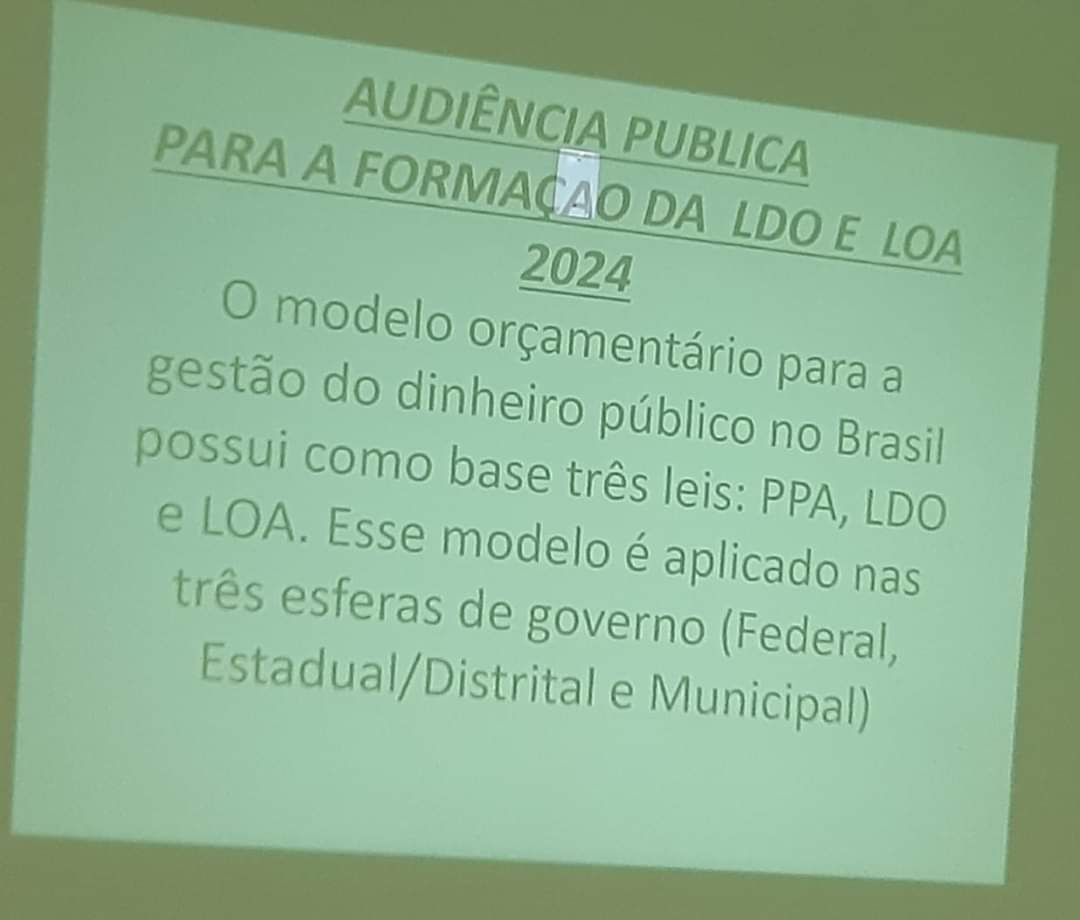 Prefeitura de São José do Bonfim realiza audiência pública para a elaboração da LDO e LOA para o ano de 2024