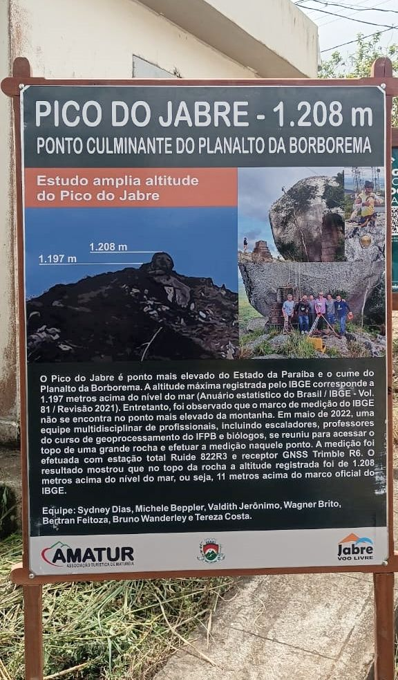 Em nova medição, Pico do Jabre, ponto mais alto da Paraíba, ganha 11 metros e agora tem 1.208m de altitude