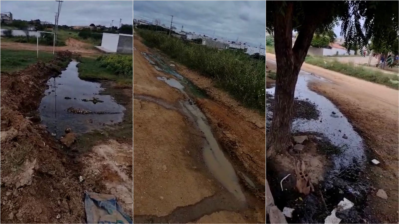 Moradora do bairro Jardim Queiroz denuncia três esgotos estourados que estão causando transtornos na localidade; Prefeitura diz que equipe irá ao local. VÍDEO