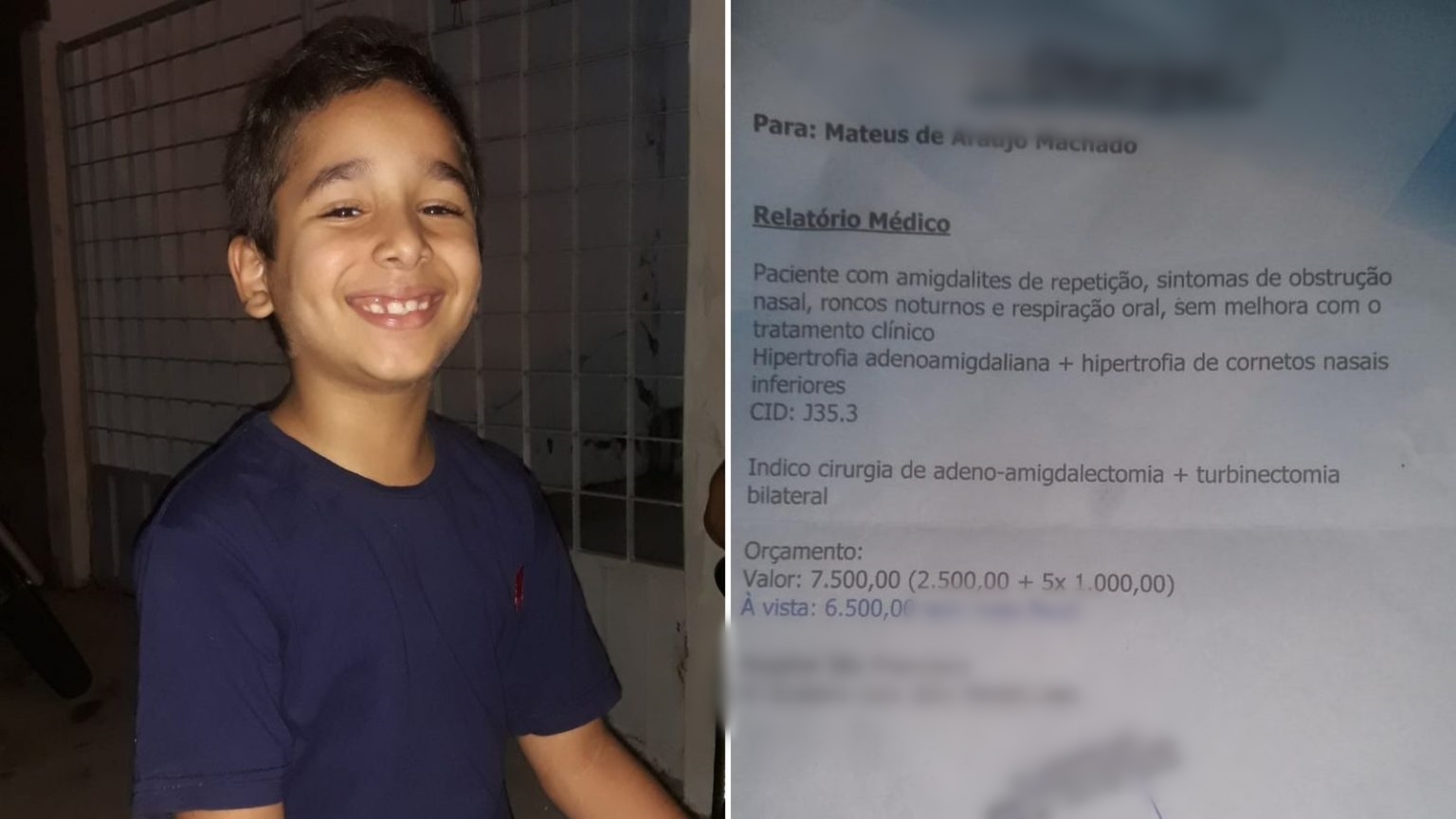 Família pede ajuda para custear cirurgias de emergência em criança de Patos; Saiba como contribuir