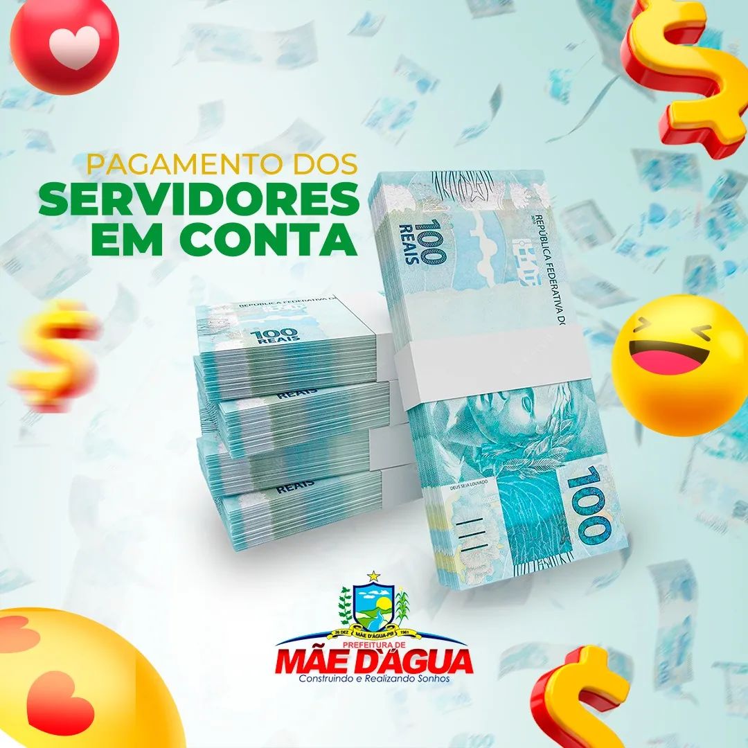 Prefeitura de Mãe D'água anuncia pagamento integral dos servidores municipais