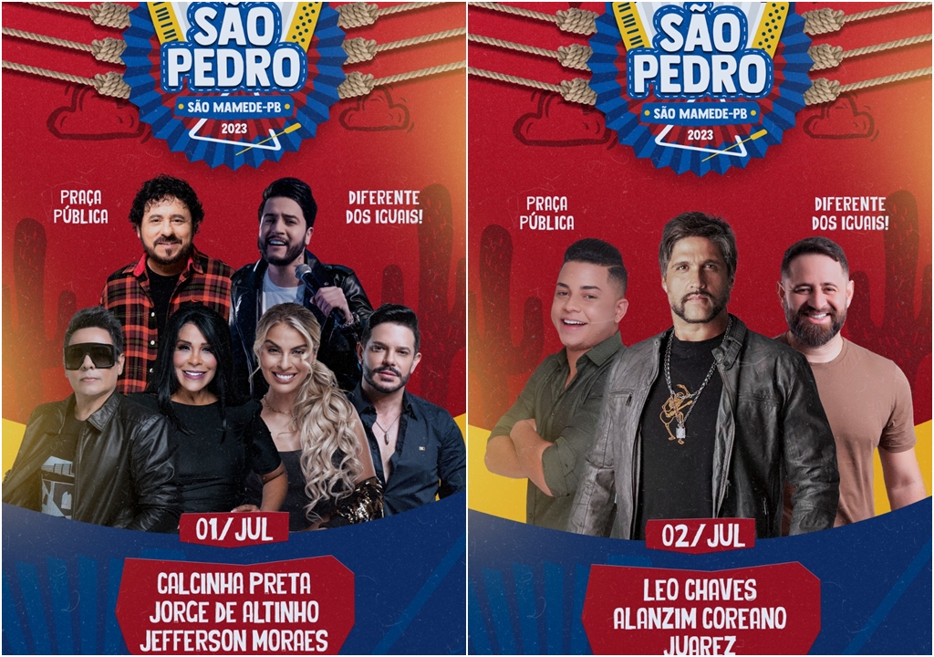 Prefeitura Municipal de São Mamede-PB divulga programação oficial do São Pedro 2023