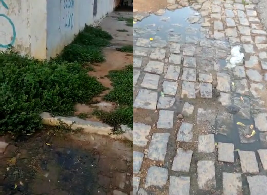 Morador do bairro Belo Horizonte denuncia água poluída que sai do Hospital Infantil Noaldo Leite, em Patos