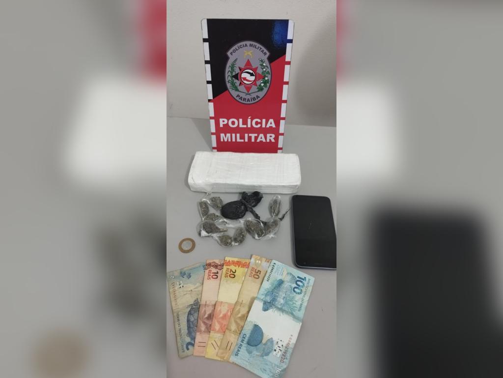 Polícia Militar prende indivíduo por tráfico de drogas, durante a operação trabalhador, em Teixeira