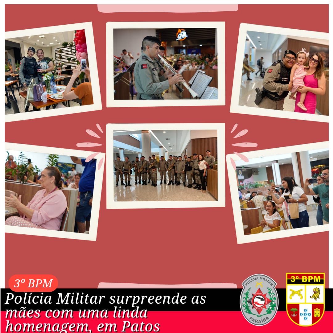 Polícia Militar surpreende as mães com uma linda homenagem, em Patos