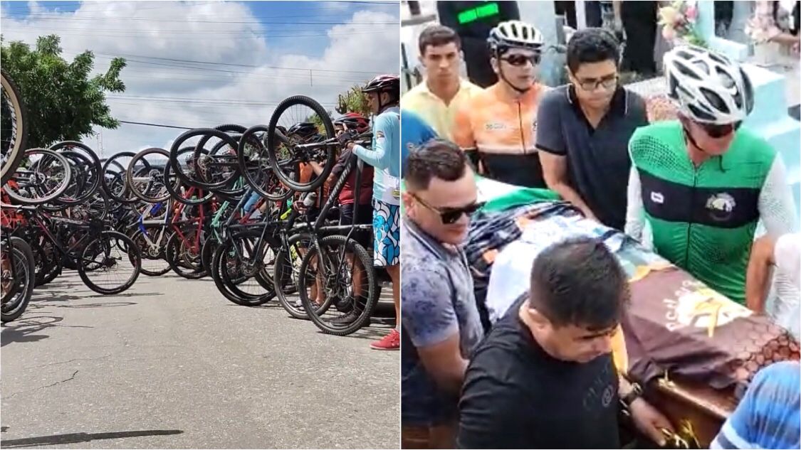 Homenagens de ciclistas marcam o sepultamento do empresário patoense Vadim. VÍDEO