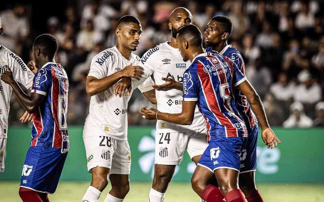 Santos tem gol anulado por impedimento duvidoso e empata com o Bahia pelas oitavas da Copa do Brasil