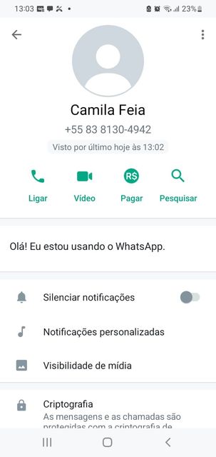 Internauta patoense diz que número está se passando por ela e tentando aplicar golpes