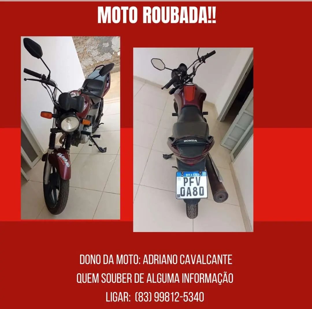 Em Patos: Professores tem motos furtadas nesta segunda-feira (22) de frente a Escola Monsenhor Vieira (CEPA)