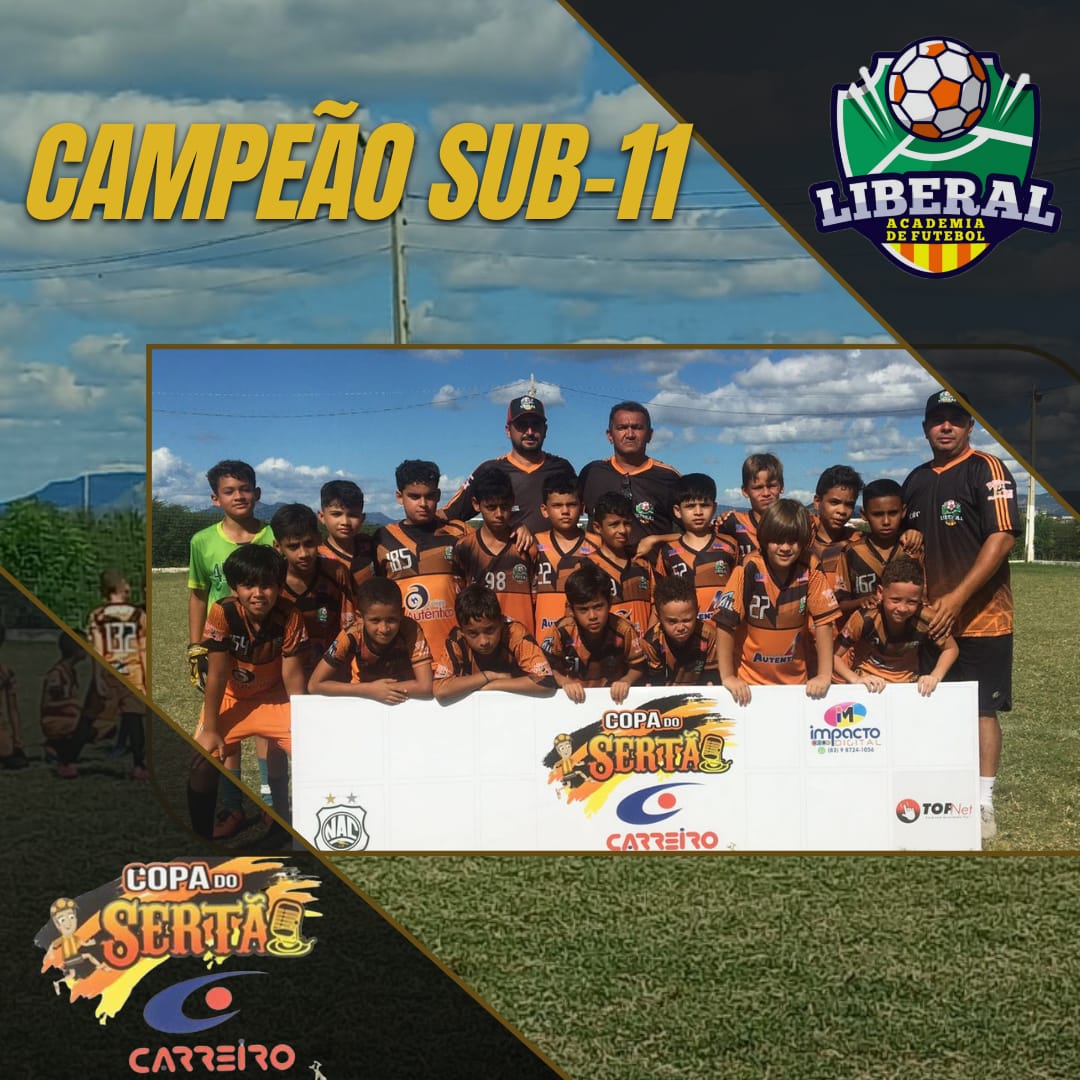 Copa Carreiro do Sertão Sub 11 movimenta a cidade de Patos no final de semana e Academia Liberal se sagra campeã da categoria
