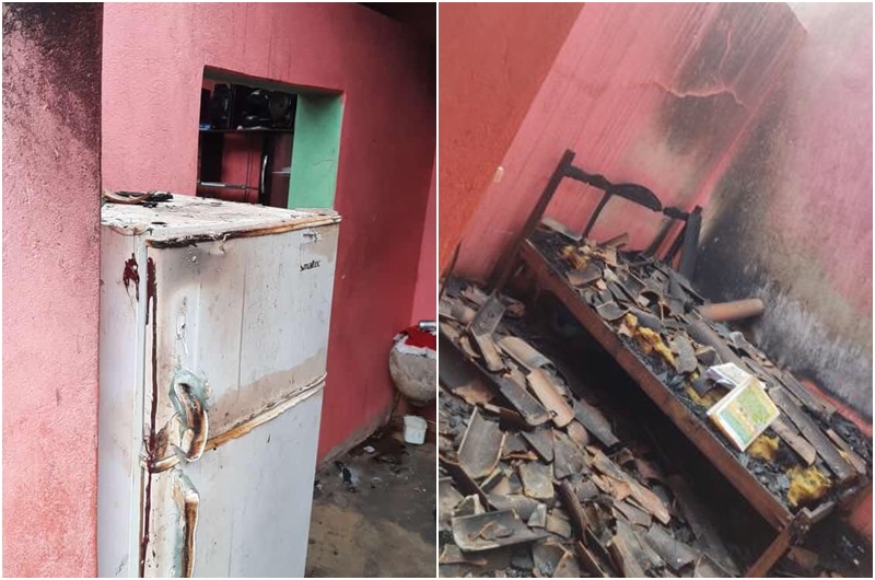 Incêndio queima roupas, objetos e destrói parte de casa, no Vale do Piancó