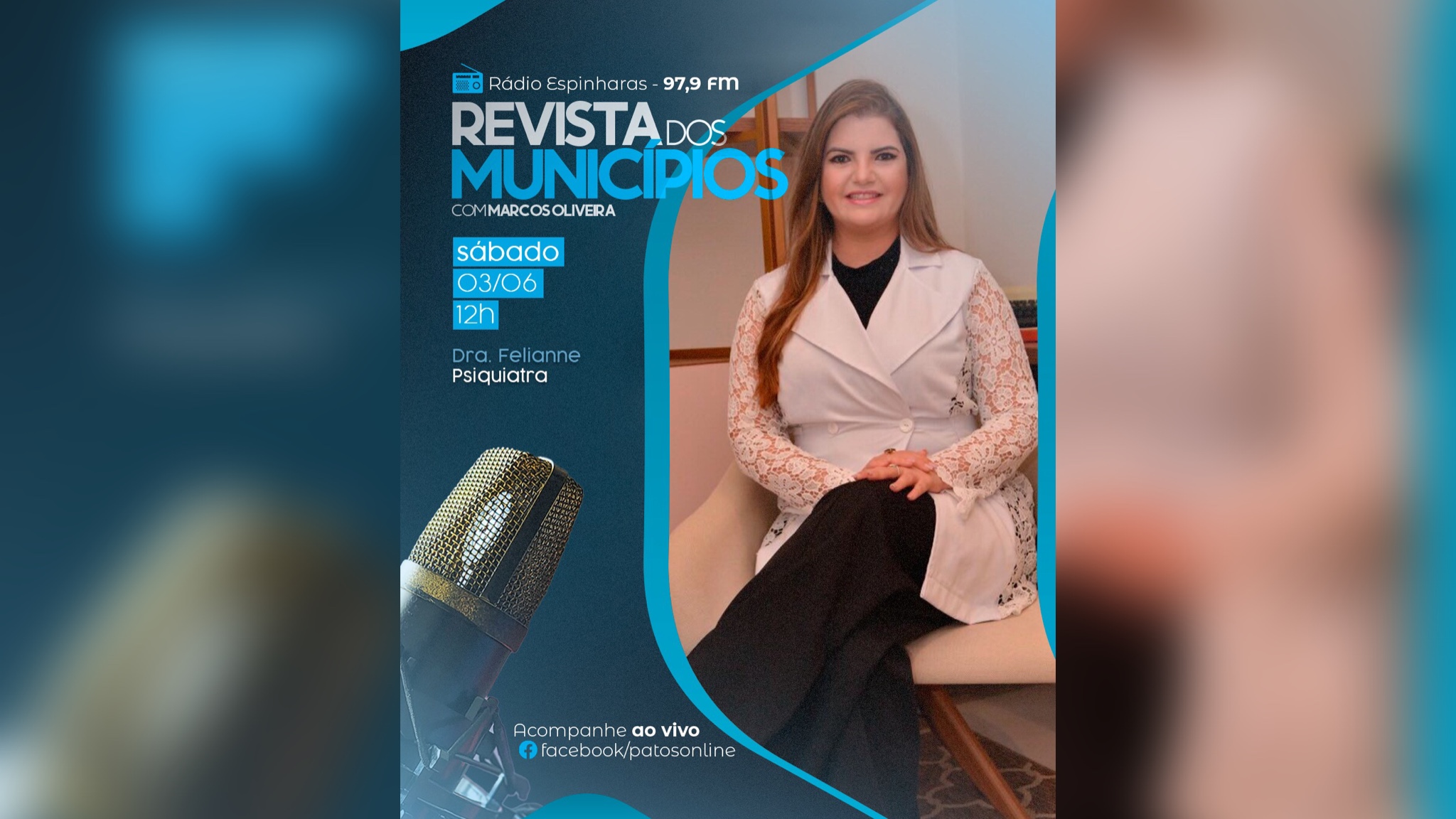 Na Espinharas: Dra. Felianne Meirelly discute nesta sábado (03) os benefícios da cannabis medicinal no tratamento de doenças mentais