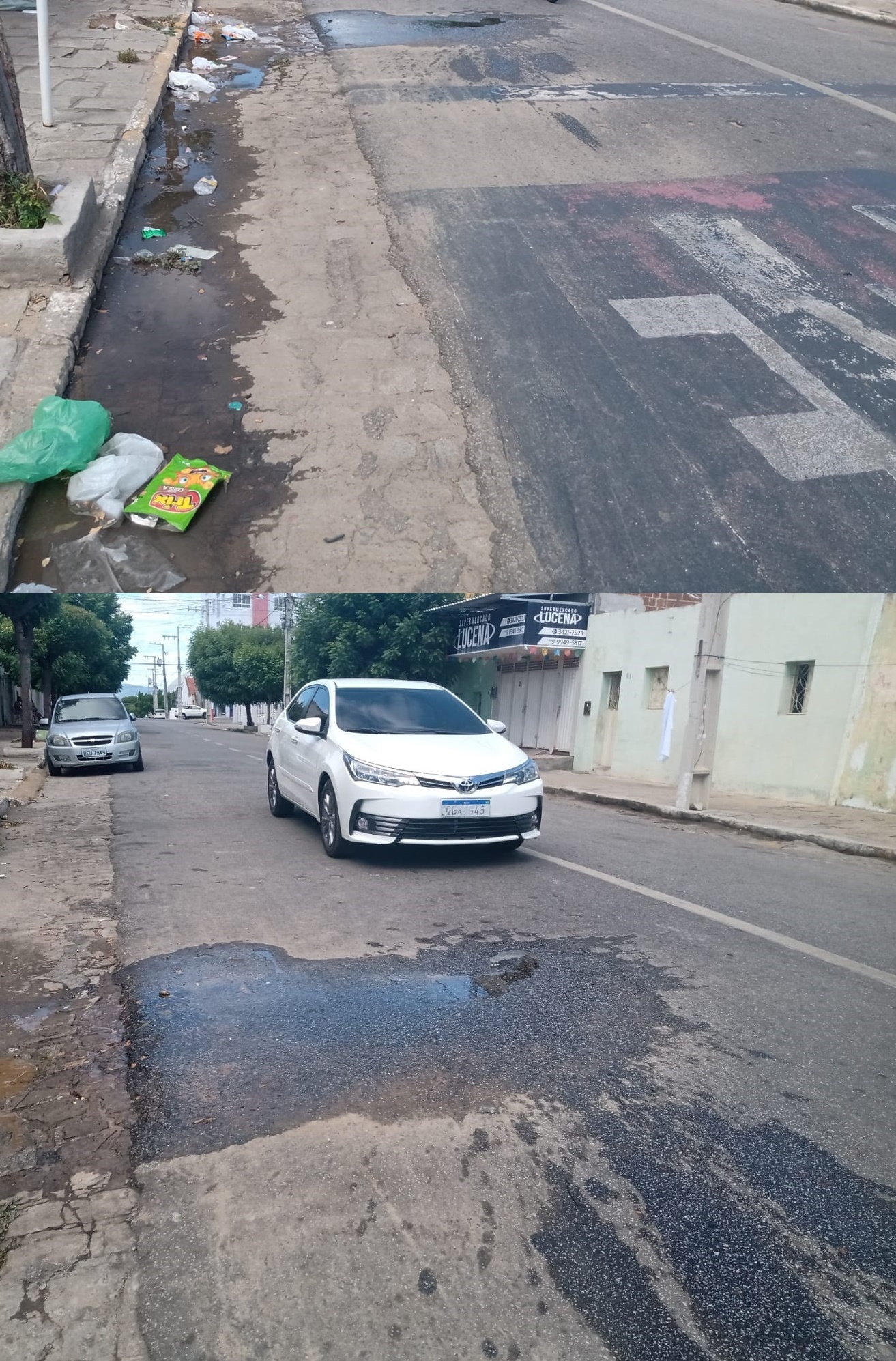 Vazamento de água no Centro de Patos-PB é alvo de reclamações e gerente da Cagepa diz que irá verificar