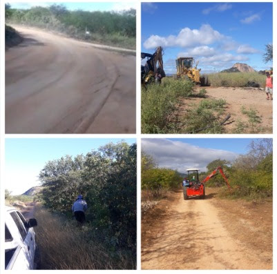 Prefeitura de São Mamede realiza serviços de roço e recuperação das estradas vicinais