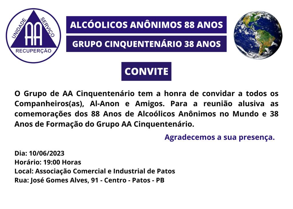 Patoense Thoyama Medeiros parabeniza e testemunha sobre importância do Alcoólicos Anônimos. Ouça;