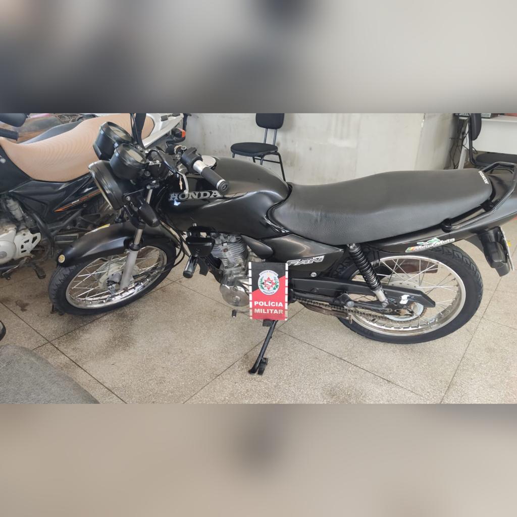 Polícia Militar apreende motocicleta com sinais identificadores adulterados, em Cacimbas-PB
