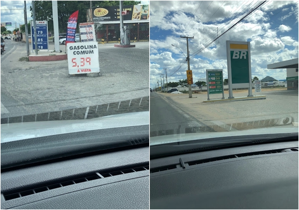 De R$ 5,19 para R$ 5,28 e agora R$ 5,38. Preço da gasolina continua subindo em Patos e consumidores já reclamam