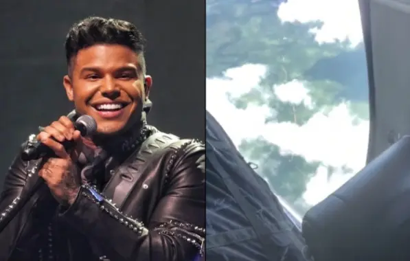 Avião com banda de Tierry solta fuselagem e faz pouso de emergência. Veja vídeo