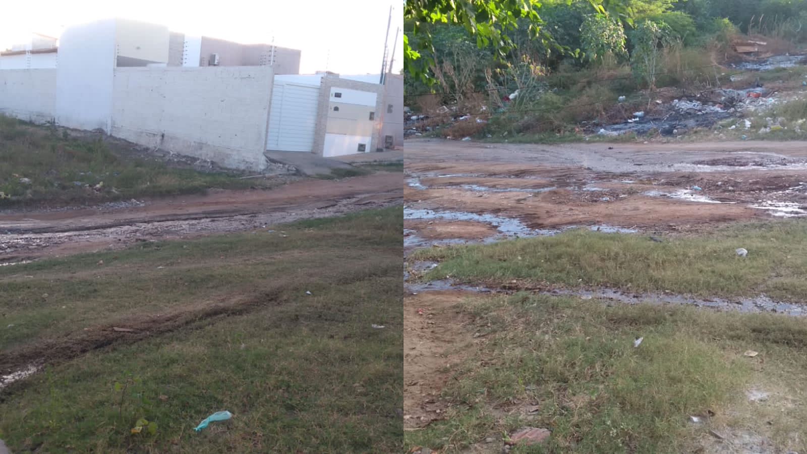 Internauta procura Patosonline e denuncia grande vazamento de água no Bairro da Maternidade, em Patos; Cagepa diz que enviará equipes ao local