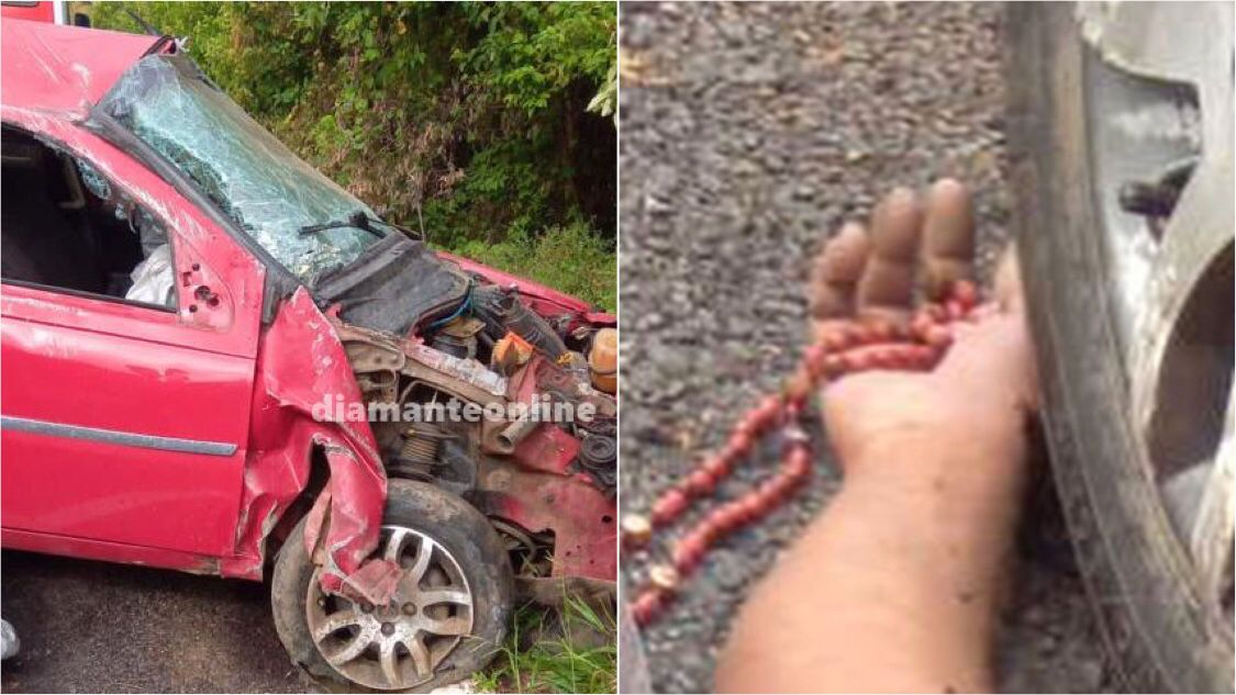 Com um terço na mão, agricultor morre após capotar carro em rodovia de Ibiara-PB; vítima ficou embaixo da roda do veículo