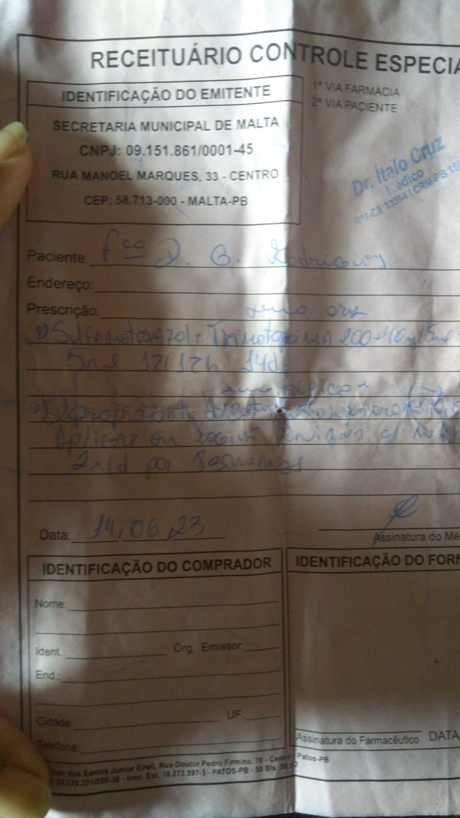 Em Patos: mãe pede ajuda para conseguir comprar pomada com urgência para filho de apenas 1 ano e 7 meses, e doações de leite e fralda