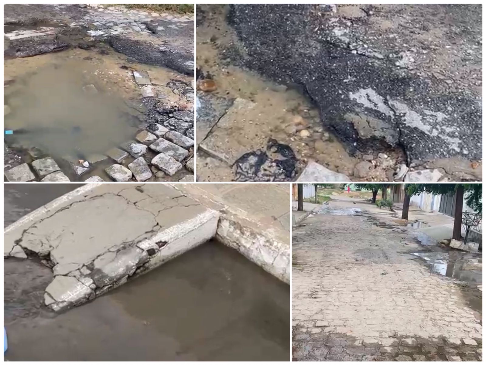 Moradores do São Sebastião em Patos, pedem urgência no conserto de galeria estourada há mais de 4 dias; prefeitura diz que demanda será atendida