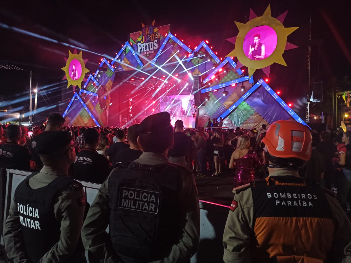 Polícia Militar e demais forças de segurança garantem o sucesso e a tranquilidade do São João de Patos em sua última noite
