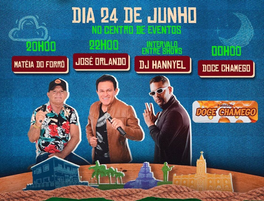 José Orlando, o pistoleiro do amor, é atração do São João de Santa Terezinha neste sábado (24)