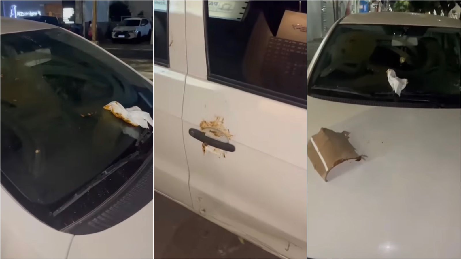 Em Patos: homem tem carro vandalizado e sujo com fezes, durante festejos juninos; veja vídeo