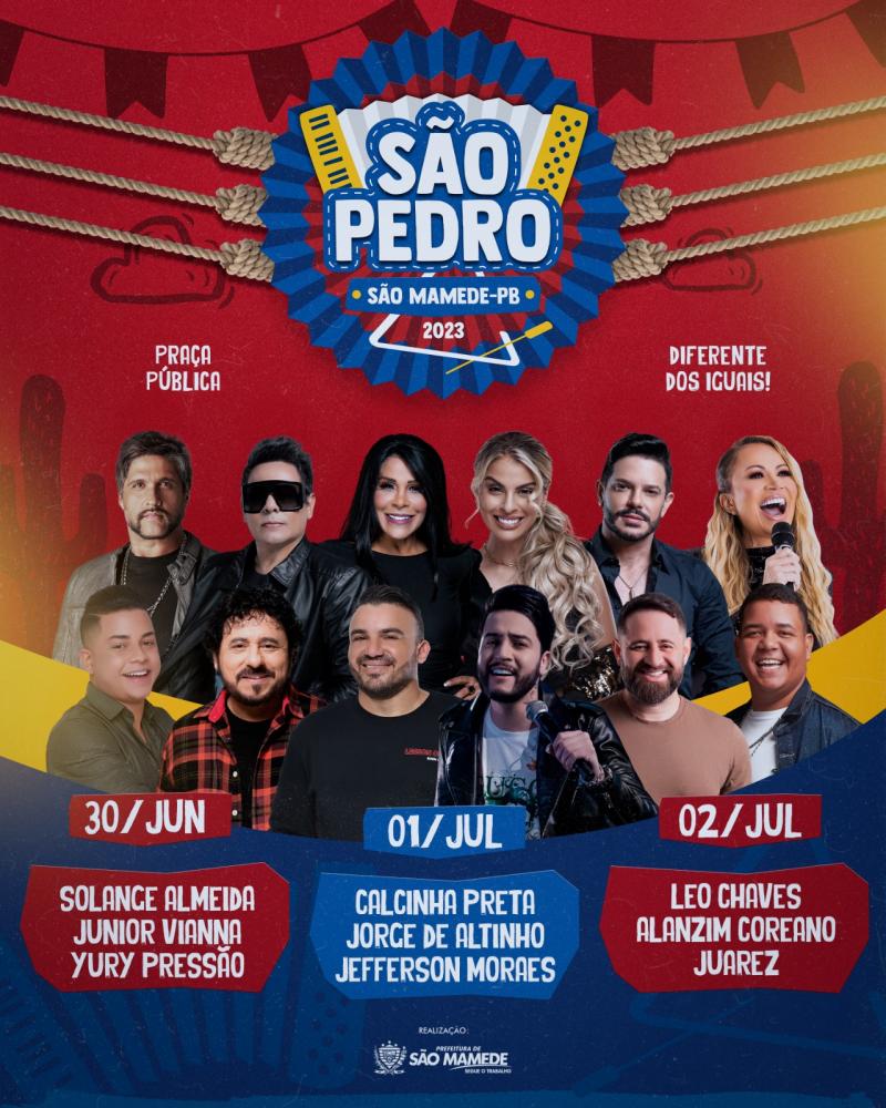 Prefeito Umberto Jefferson está otimista em relação ao São Pedro de São Mamede que começa na sexta-feira, 30 de junho