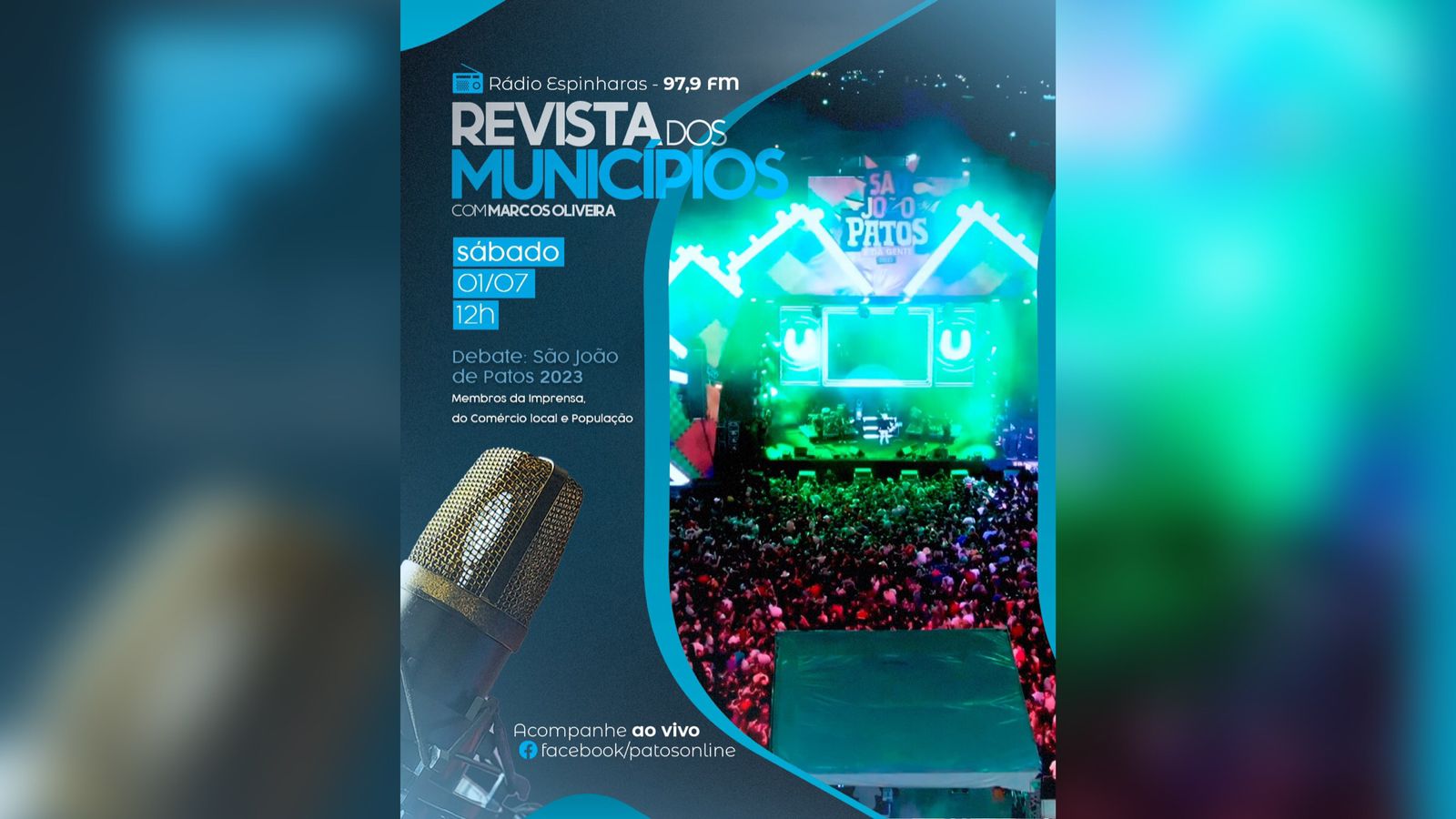 Revista dos Municípios Podcast debaterá neste sábado (01), o São João de Patos 2023