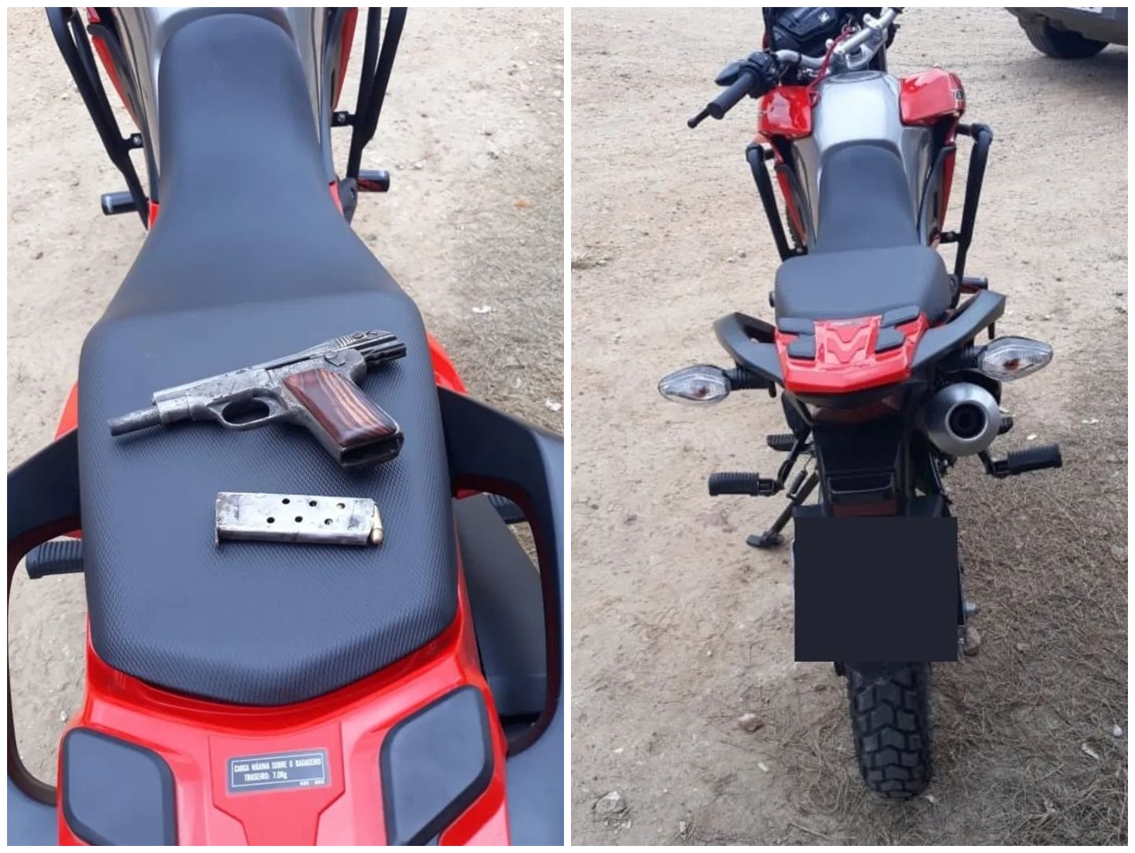 Polícia prende homem por roubo de moto e porte de arma, em Piancó