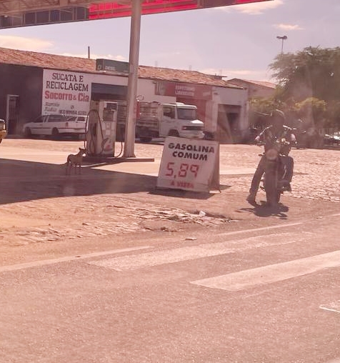 Novo aumento: Em Patos, preço da gasolina sobe pela 4ª vez esse ano (2023) e chega próximo dos R$ 6