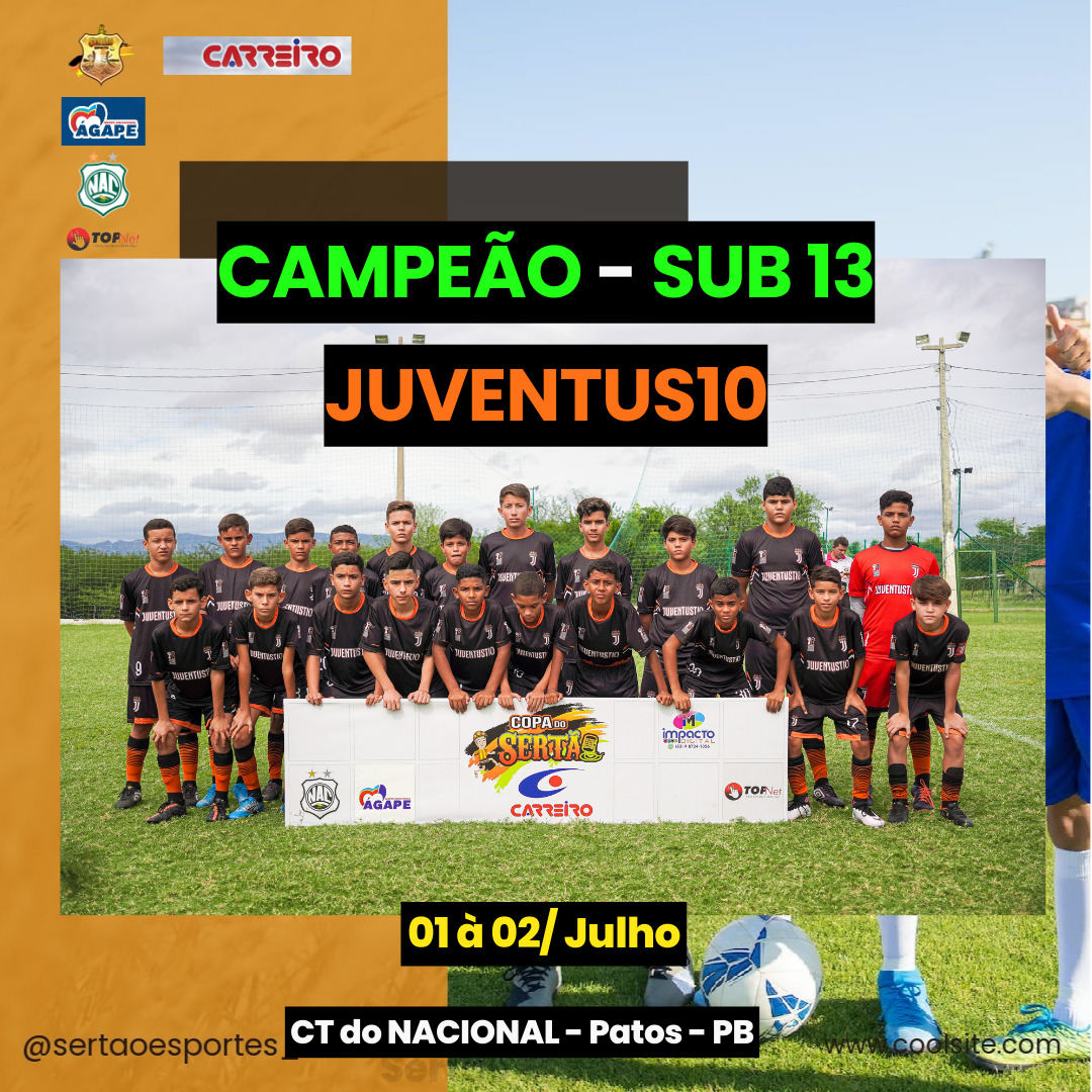 Juventus10 é campeã da Copa Carreiro do Sertão Sub 13, realizada neste fim de semana em Patos