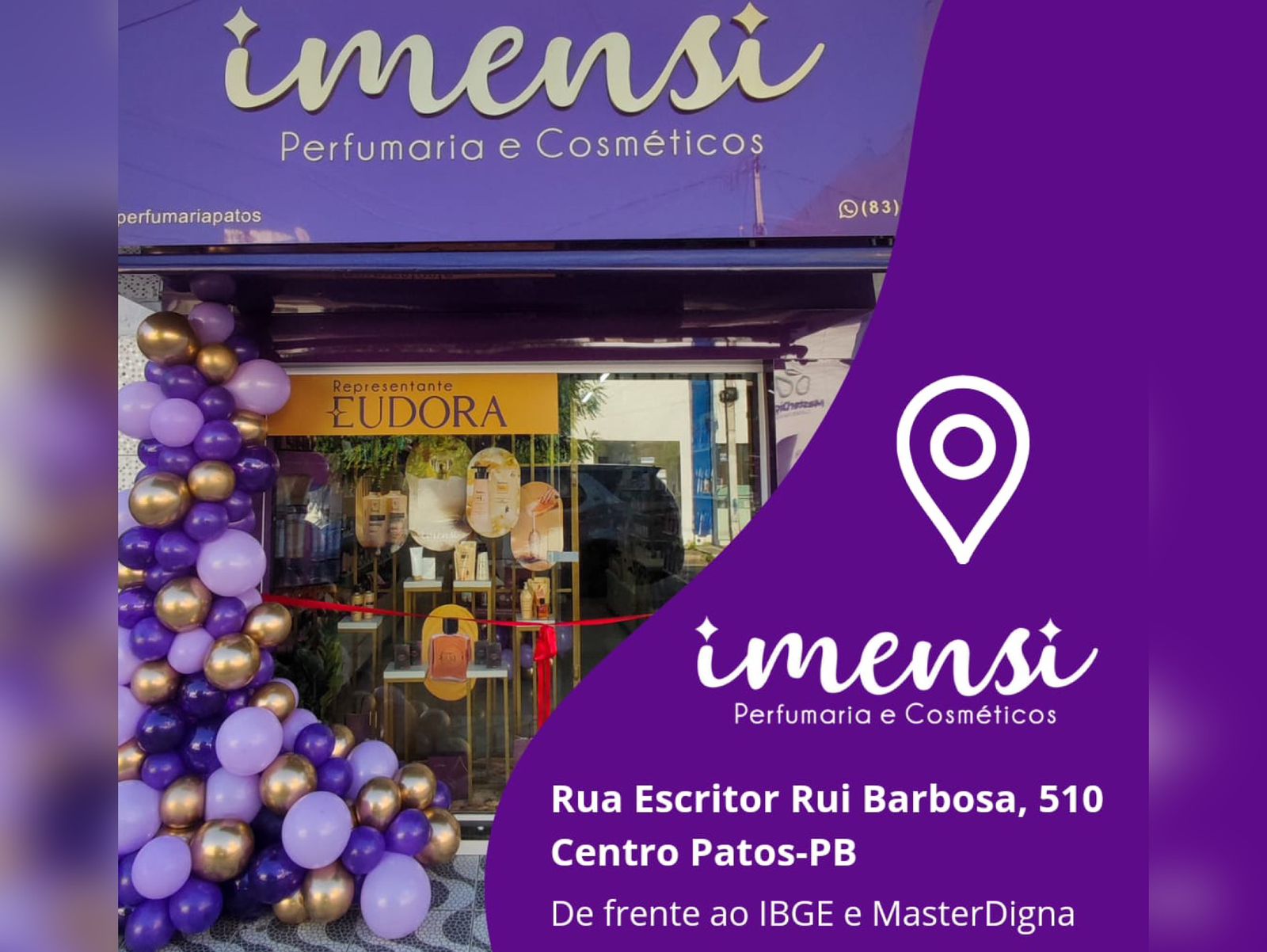 Trazendo o Brilho Único para Patos: Conheça a Imensi Perfumaria e Cosméticos, a nova loja de Produtos Eudora!