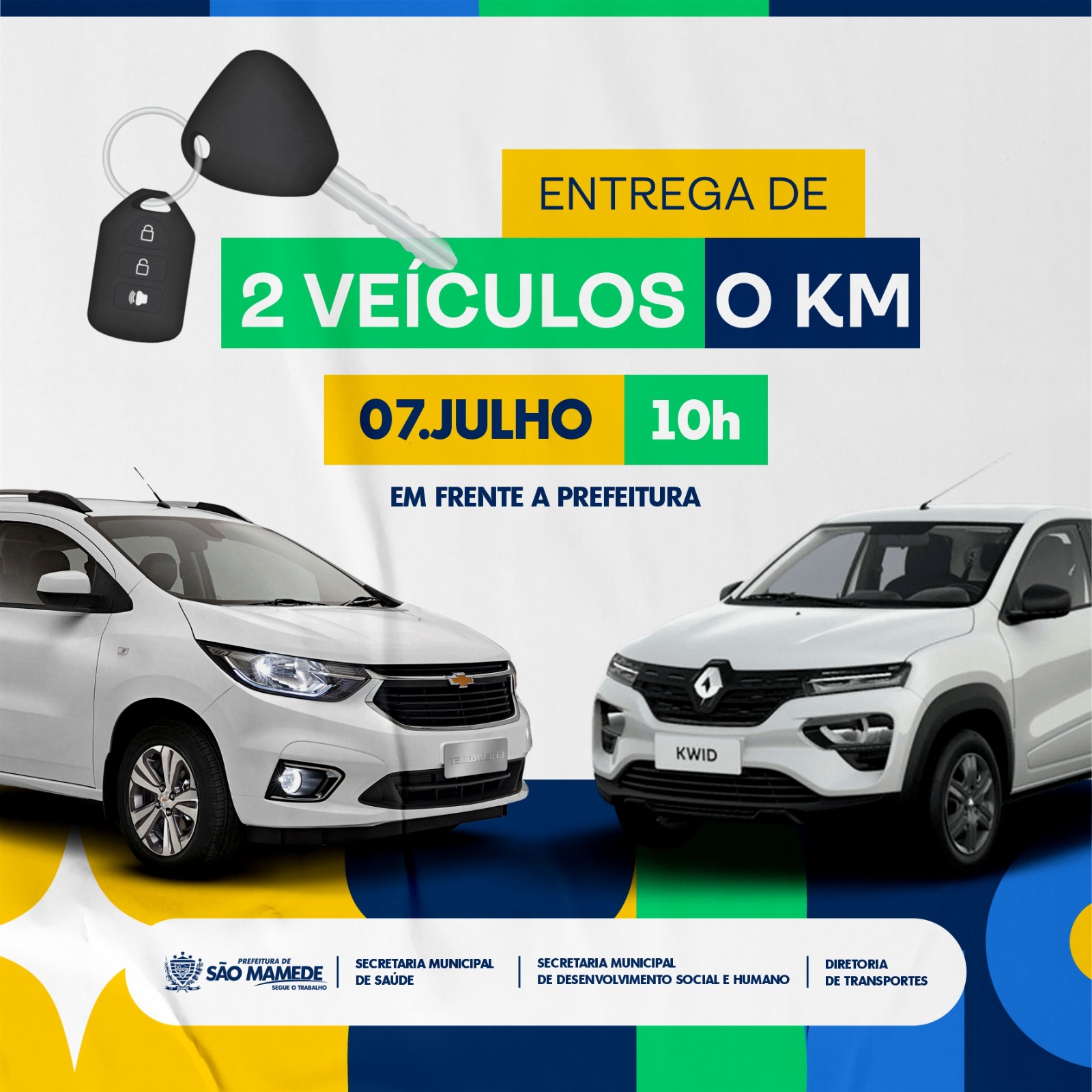 Prefeito de São Mamede, Dr. Jefferson, anuncia entrega de mais dois veículos zero km